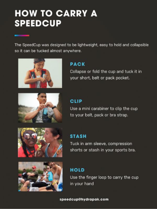 How to carry your speedcup at the Colorado Marathon in Fort Collins