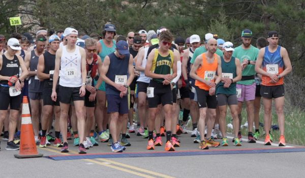 Colorado Marathon starting line in the Poudre Canyon