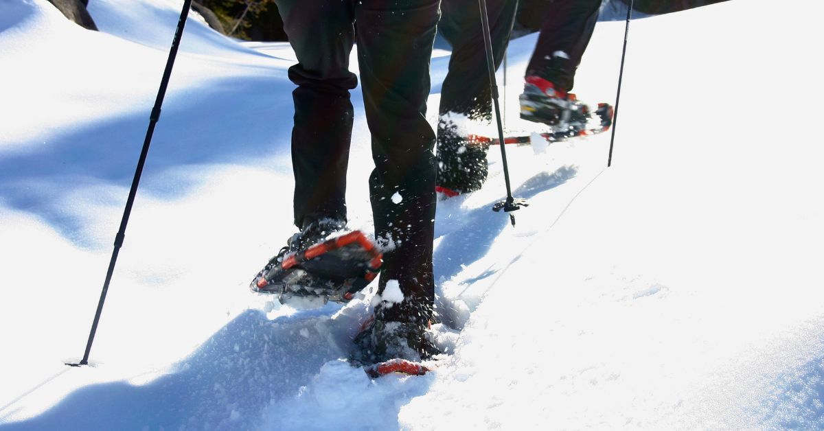 Snowshoeing is an exciting alternative to running outdoors in winter